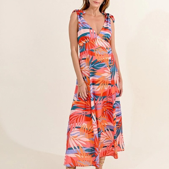 Molly Bracken Roma Palm Dress XS - Picture 1 of 6